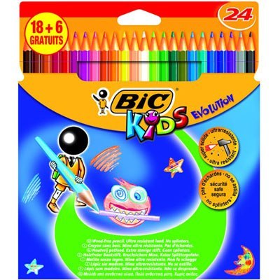 CRAYONS OLO 24KOL/180 BC KIDS EVOLUTION ECO PUD BIC